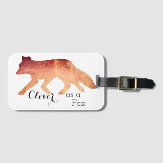 Clever als Fox-Typografie Gepäckanhänger
