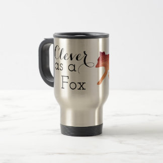 Clever als Fox-Typografie Reisebecher