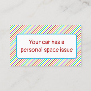 Clever Bad Parking Telefonnummerkarte