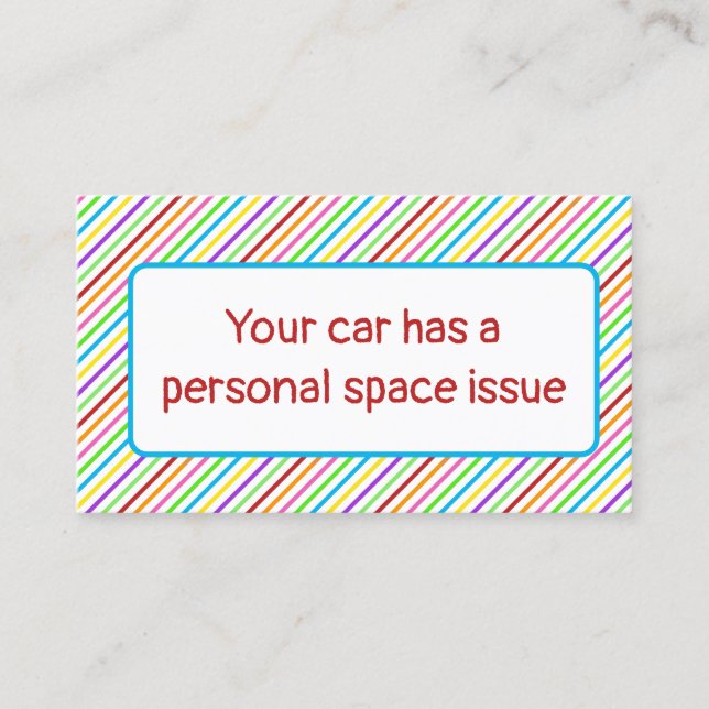 Clever Bad Parking Telefonnummerkarte (Vorderseite)