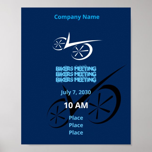 Clever Blue Defined Biking Poster (Vorne)