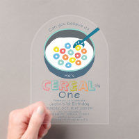 Clever-Cereal-Eins Blaues Cereal-Boy 1. Geburtstag