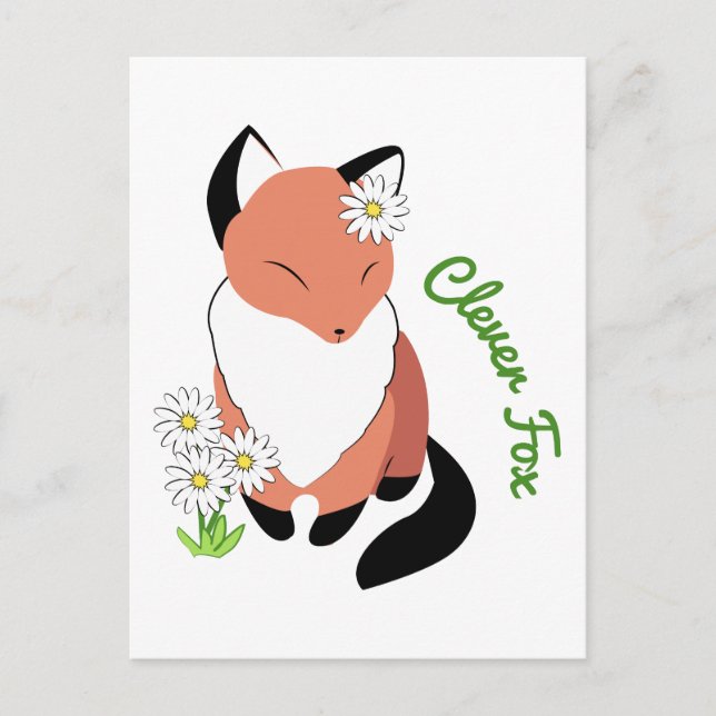 Clever Fox Postkarte (Vorderseite)