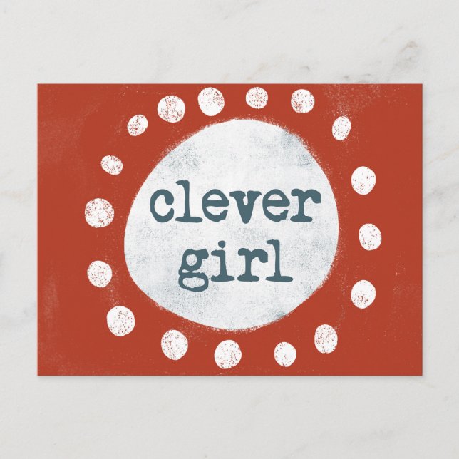 Clever Girl Postcard Postkarte (Vorderseite)