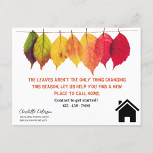 Clever Herbst-Immobilien-Farming-Prospektierung Postkarte
