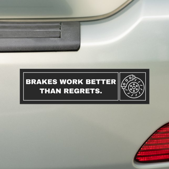 Clever Modern Brake Safety Bumper Sticker Autoaufkleber (Auf Auto)