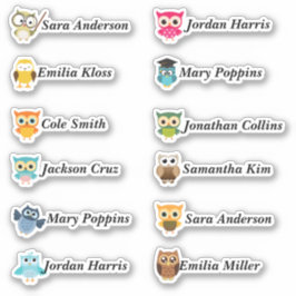 Clever Owls benutzerdefinierte Aufkleber für mehre