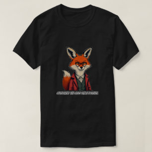 Clever Red Fox in Brille und Anzug - Funny Quote T-Shirt