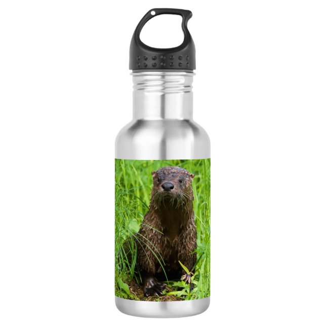 Clever River Otter Edelstahlflasche (Vorderseite)