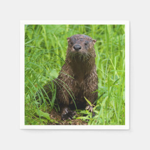 Clever River Otter Serviette