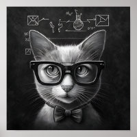 Clever Schrödingers Katze - Schwarz und Weiß