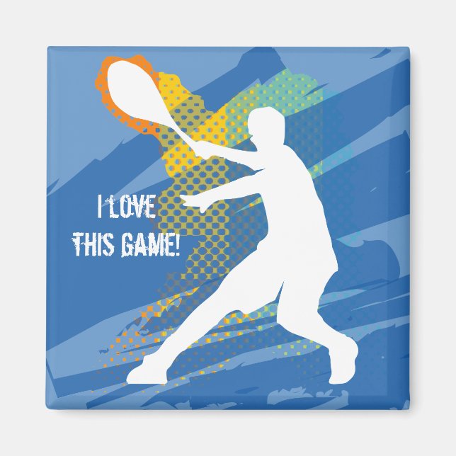 Clever Tennis Magnet: Ich Liebe dieses Spiel Magnet (Vorne)