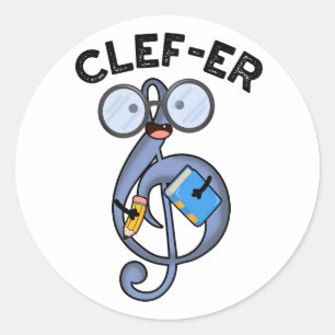 Cleverer lustiger Musik-Wortwitz Runder Aufkleber
