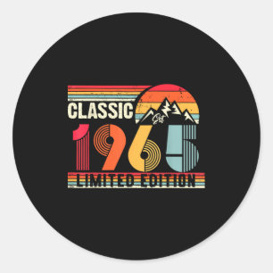 Clic 1965 Limited Edition 60 Jahre alt 60. Geburts Runder Aufkleber