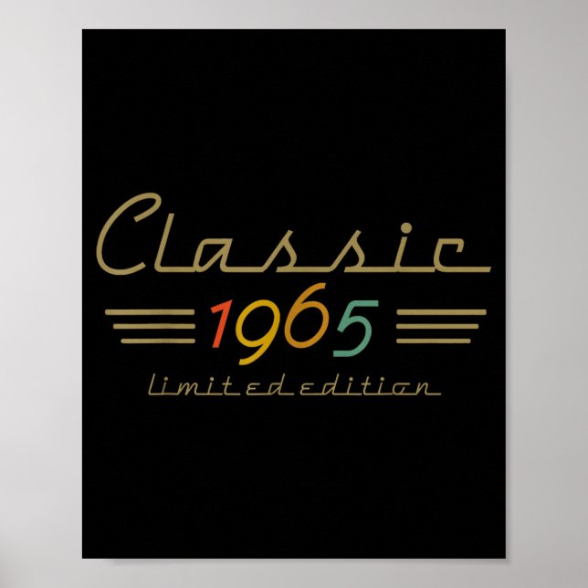 Clic 1965 Limited Edition 60 Year Old 60th Birthda Poster (Vorne)