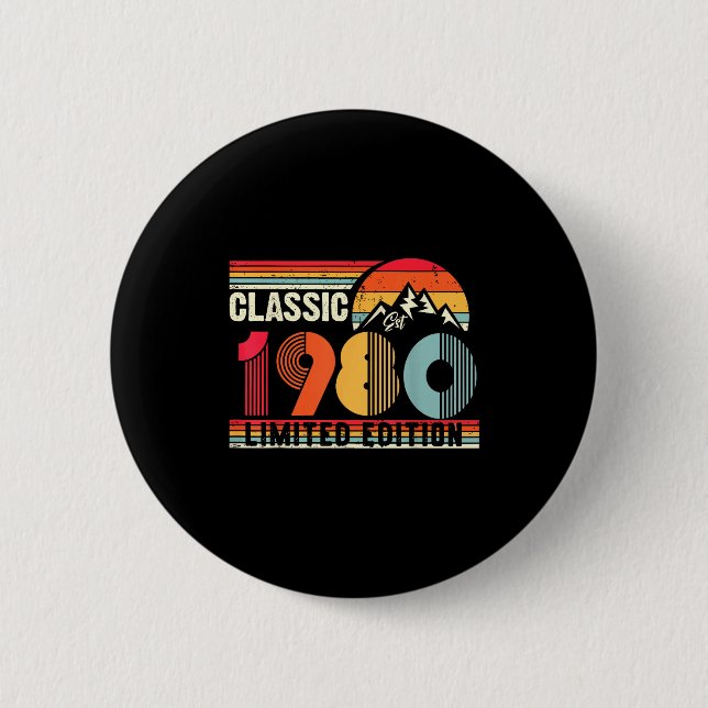 Clic 1980 Limited Edition 45 Year Old 45th Birthda Button (Vorderseite)