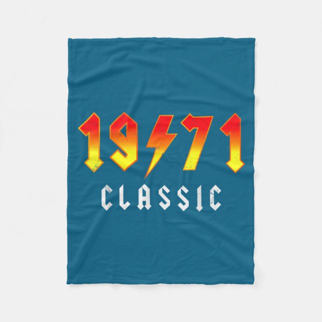 Clic 55 Birthday Decorations Men 55yr 1971 55th Bi Fleecedecke (Vorderseite)