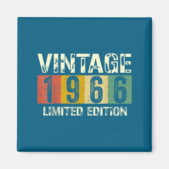 Clic 60 Birthday Decorations Men 60yr 1966 60th Bi Magnet (Vorne)