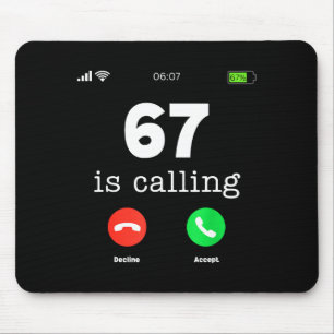Clic 67 Ruft Shirt Lustig Six Seven Meme Mousepad