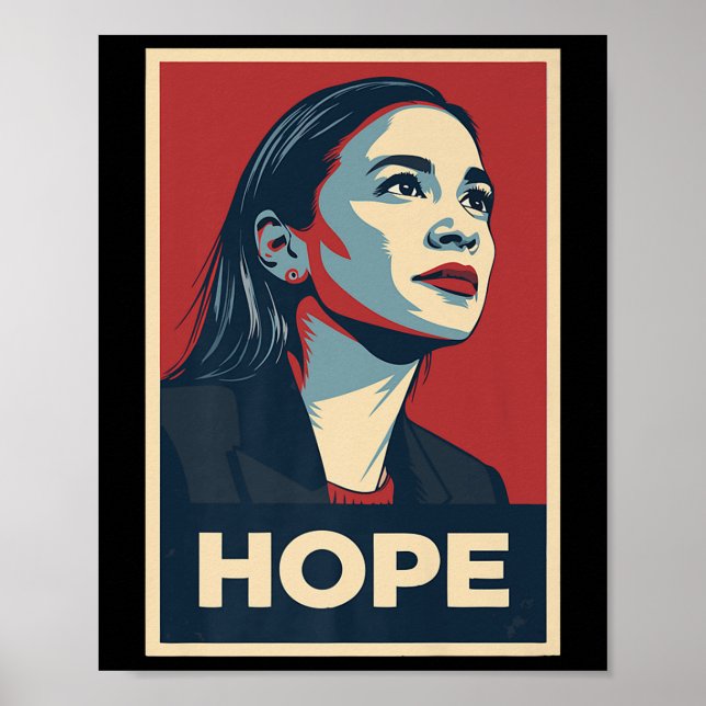 Clic Aoc Alexandria Ocasio Cortez 2028 für Preside Poster (Vorne)