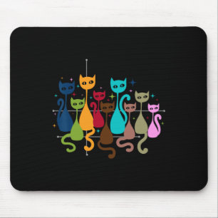 Clic Art Kitten Lover Vintag Artwork Niedlich Cat Mousepad