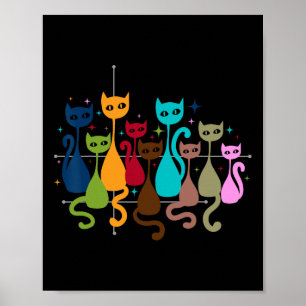 Clic Art Kitten Lover Vintag Artwork Niedlich Cat Poster