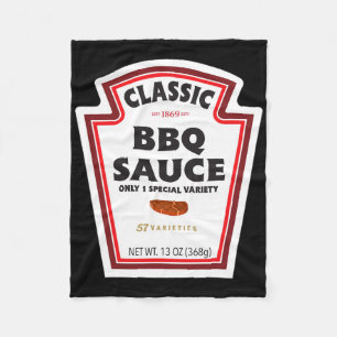Clic Bbq Sauce Flaschenetikett Lustiges Halloween- Fleecedecke