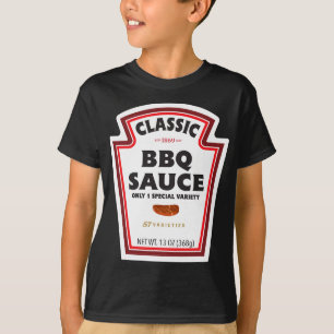 Clic BBQ-Sauce-Flaschenetikett Lustiges Halloween- T-Shirt