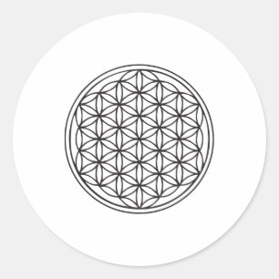 Clic Blume des Lebens Heilige Geometrie Yoga New A Runder Aufkleber
