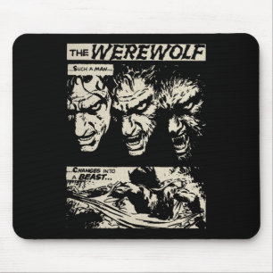 Clic Horror Movie Monster Horror Comic Werewolf Ma Mousepad