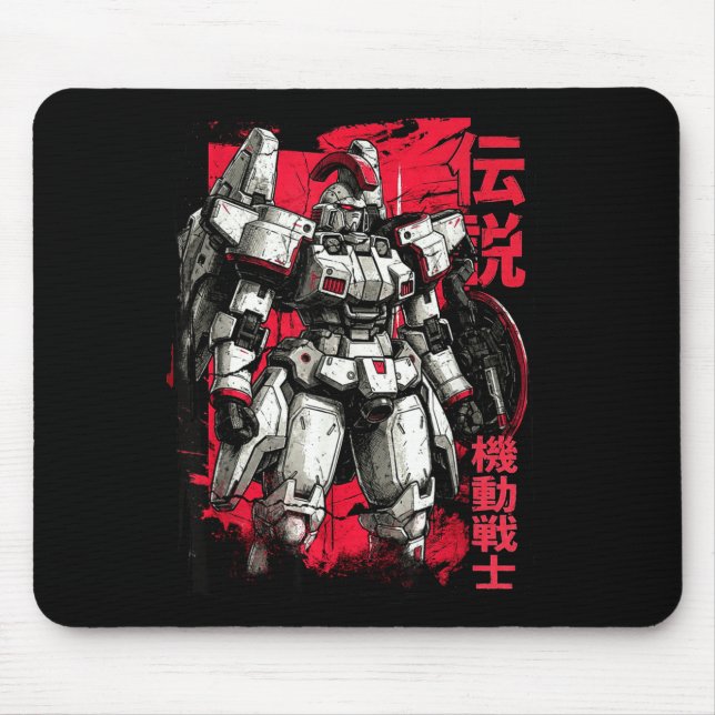 Clic Japanischer legendärer Mecha-Krieger-Roboter  Mousepad (Vorne)
