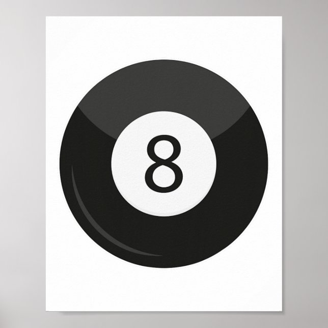 Clic Magic 8 Aight Ll Billiards Billard Billardspi Poster (Vorne)