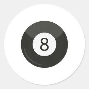 Clic Magic 8 Aight Ll Billiards Billard Billardspi Runder Aufkleber