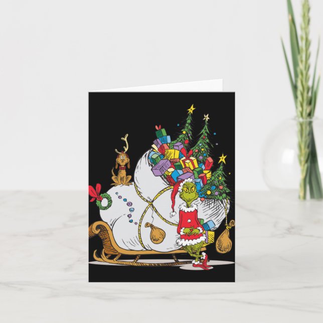 Clic Max With Sleigh T Shirt  Karte (Vorderseite)