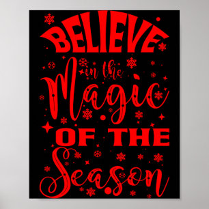 Clic Modern Glaube an die Magie Einfaches Design T Poster