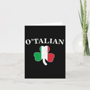 Clic O'talian Kleeblatt and Italy Flag Irish St Pa Karte