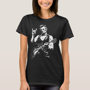 Clic Präsident Abraham Lincoln spielt Rock-Gitarre T-Shirt