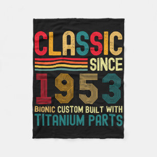 Clic Seit 1953 Vintage 71. Geburtstag Männer Titan Fleecedecke