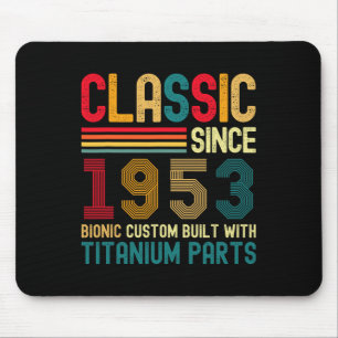 Clic Seit 1953 Vintage 71. Geburtstag Männer Titan Mousepad