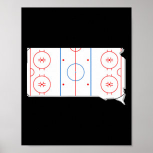 Clic South Dakota Eishockeyfeld Sd State Kartenumr Poster