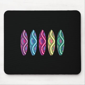 Clic Surfboard Quiver- Surfing Inspired Colorful D Mousepad
