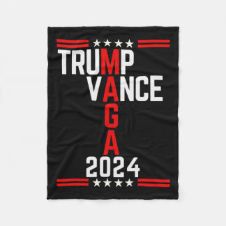 Clic Trump Vance 2024 Retro Stripe Trump Jd Vance Fleecedecke