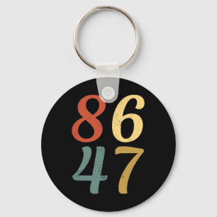 Clic Vintage 80er Jahre Stil 86 47 Anti Trump 8647 Schlüsselanhänger