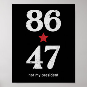 Clic Vintage 80er Stil 86 47 Anti Trump _1 Poster