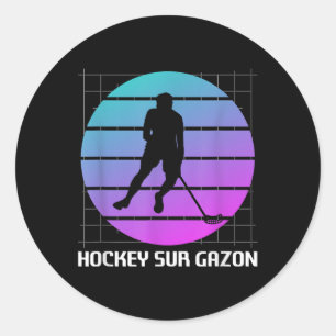Clic Vintage Retro Feldhockey Runder Aufkleber