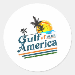 Clic Vintage Stil_ Golf Von Uns Amerika 2025 Runder Aufkleber