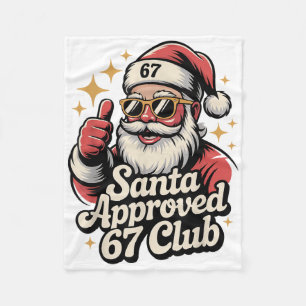 Clic Weihnachten 67 Santa Meme - Retro Santa Appro Fleecedecke