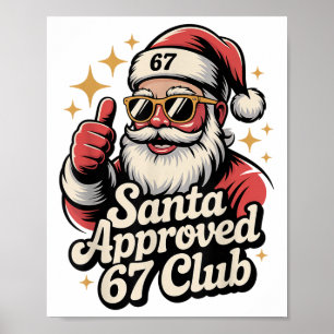 Clic Weihnachten 67 Santa Meme - Retro Santa Appro Poster
