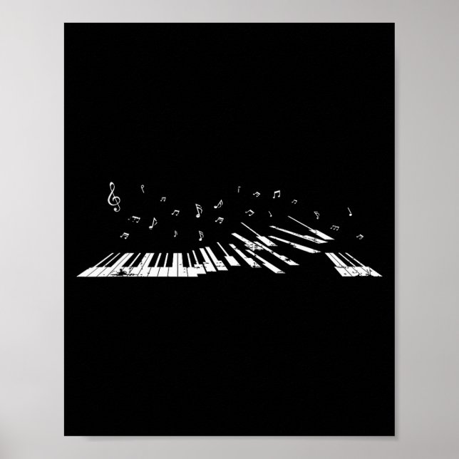 Clical Music Ano Player Gift Music Notes Ano  Poster (Vorne)