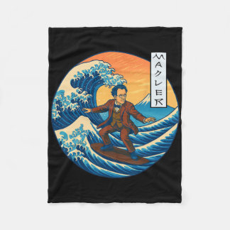 Clical Musician Mahler Ukiyo-e Surfing Fleecedecke